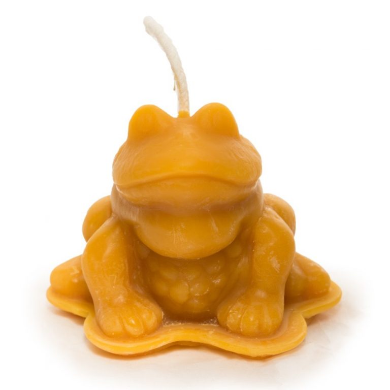 Frog 4.5 Oz. Beeswax Candle Made From 100 Pure Beeswax